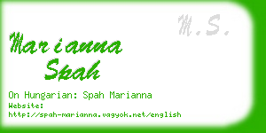 marianna spah business card